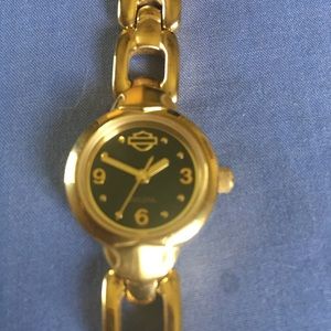 Gold Harley Davidson Ladies watch with gold band/008